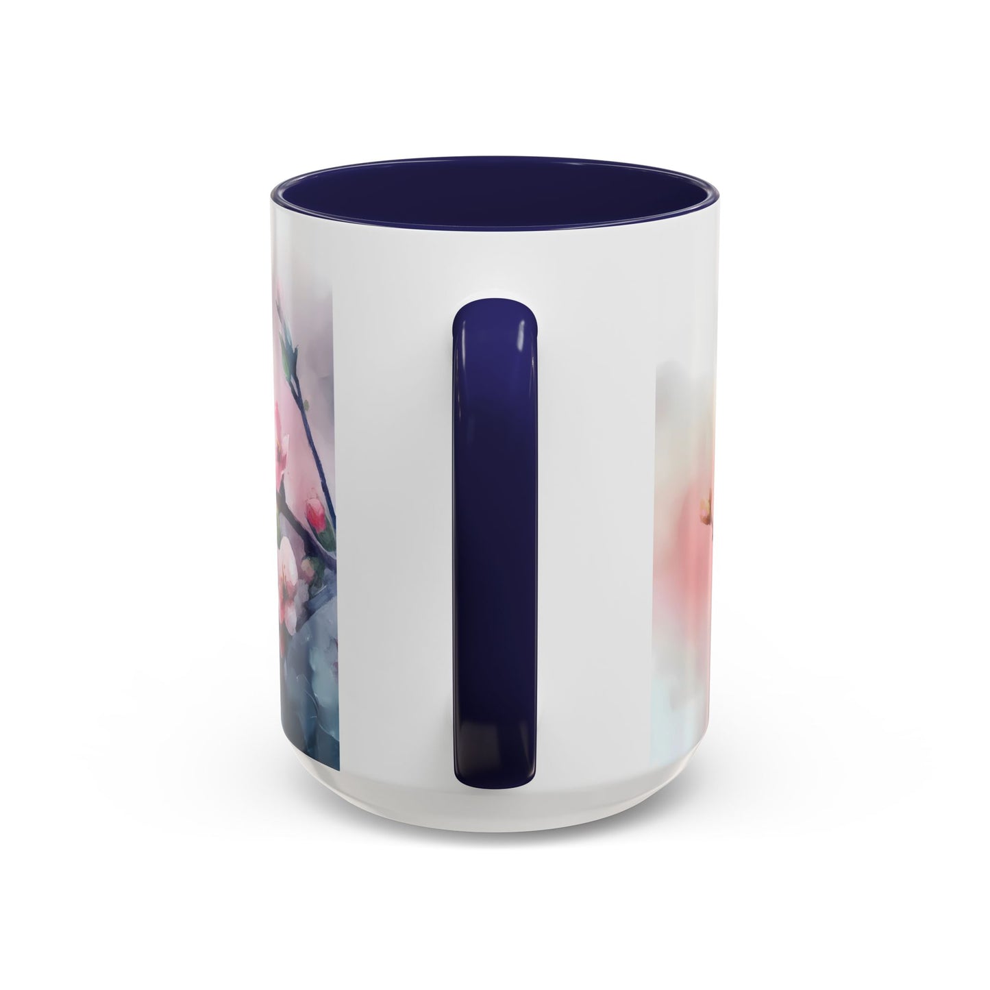 Whimsical Bird & Blossom Accent Coffee Mug - Perfect for Nature Lovers - 11886