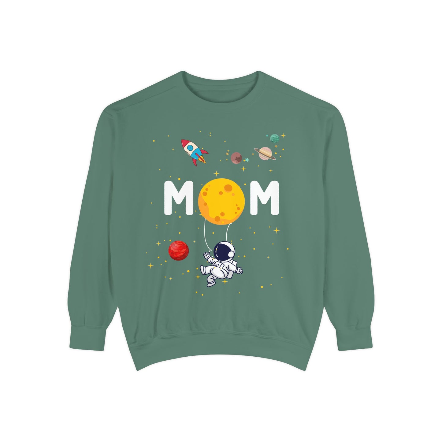 Astronaut Mom Garment-Dyed Sweatshirt | Space-Themed Gift for Mothers - 11838