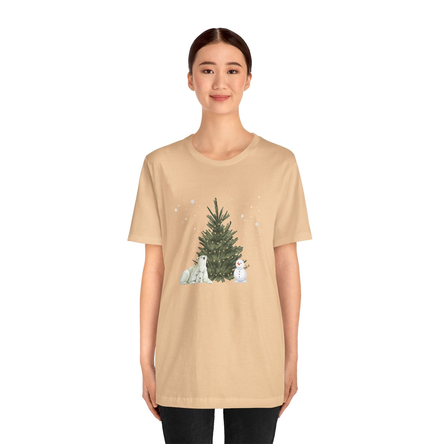 Polar Bear & snowman - Unisex Jersey Short Sleeve Tee - 10021