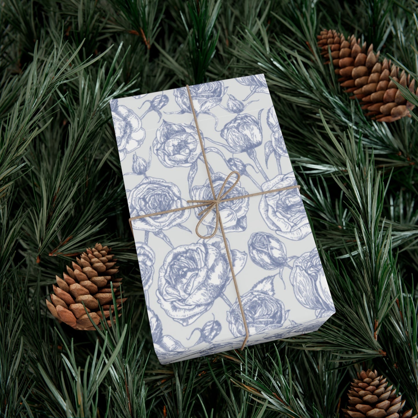 Vintage Blue Flowers - Gift Wrap Papers - 10314