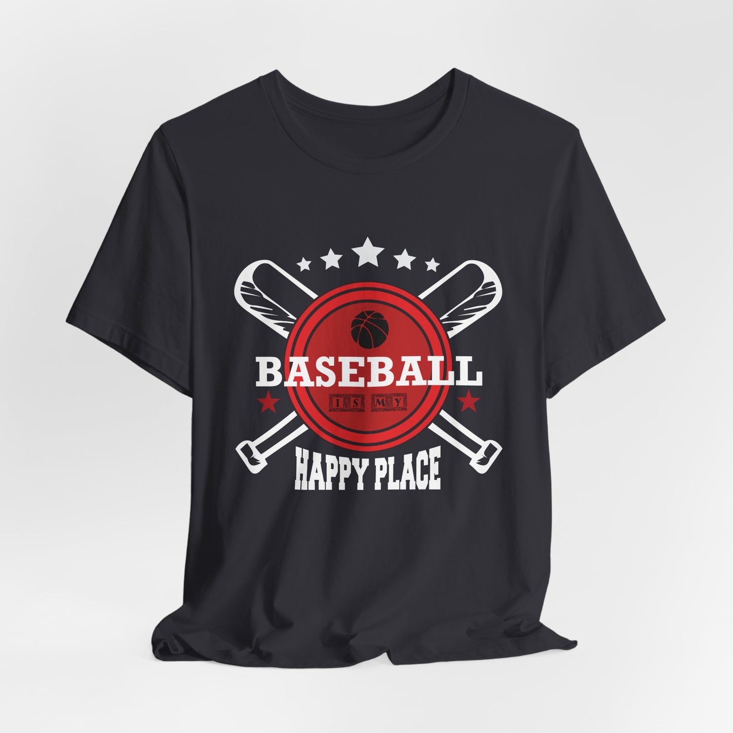Baseball: Happy Place - Unisex Jersey Short Sleeve Tee - 13912