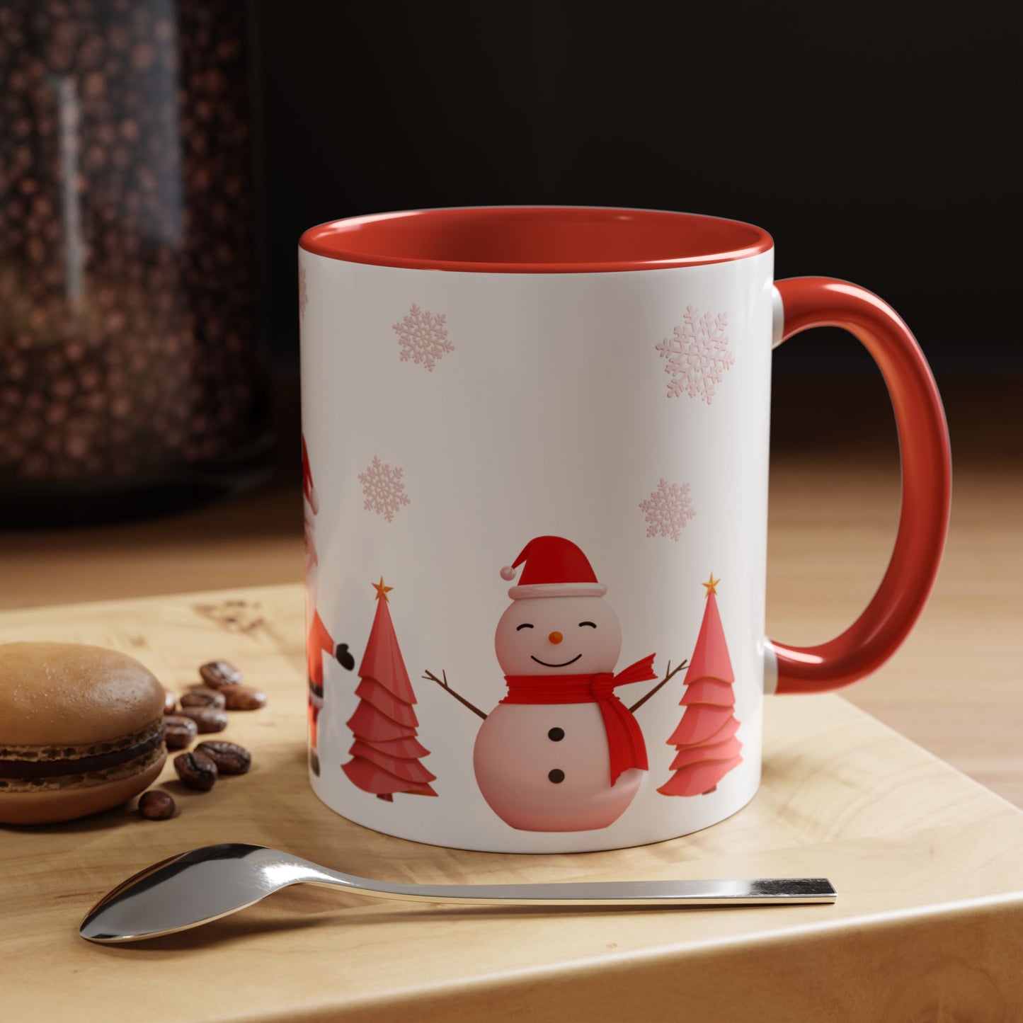 Santa, Snowman & Reindeer - Accent Coffee Mug (11, 15oz) - 10303