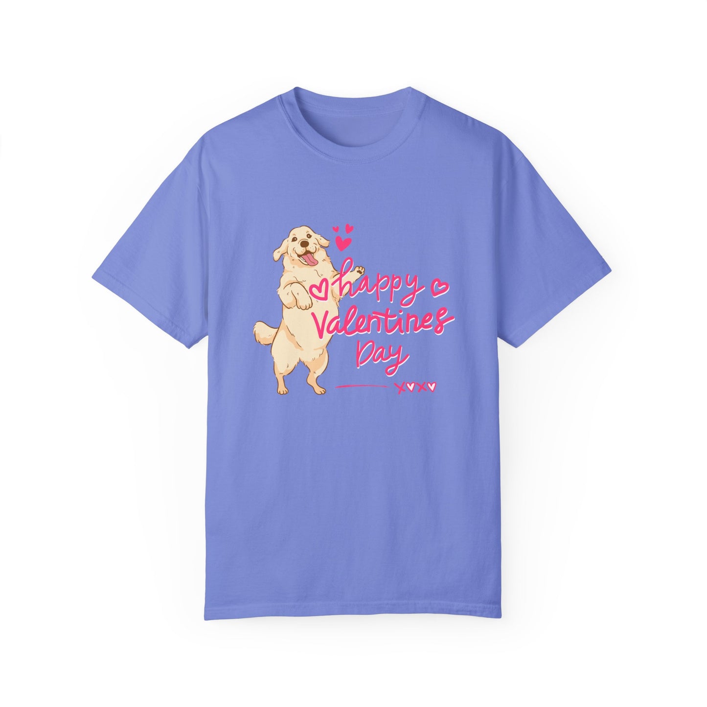 Dog, Happy Valentine's Day, XoXo - Unisex Garment-Dyed T-shirt - 11573
