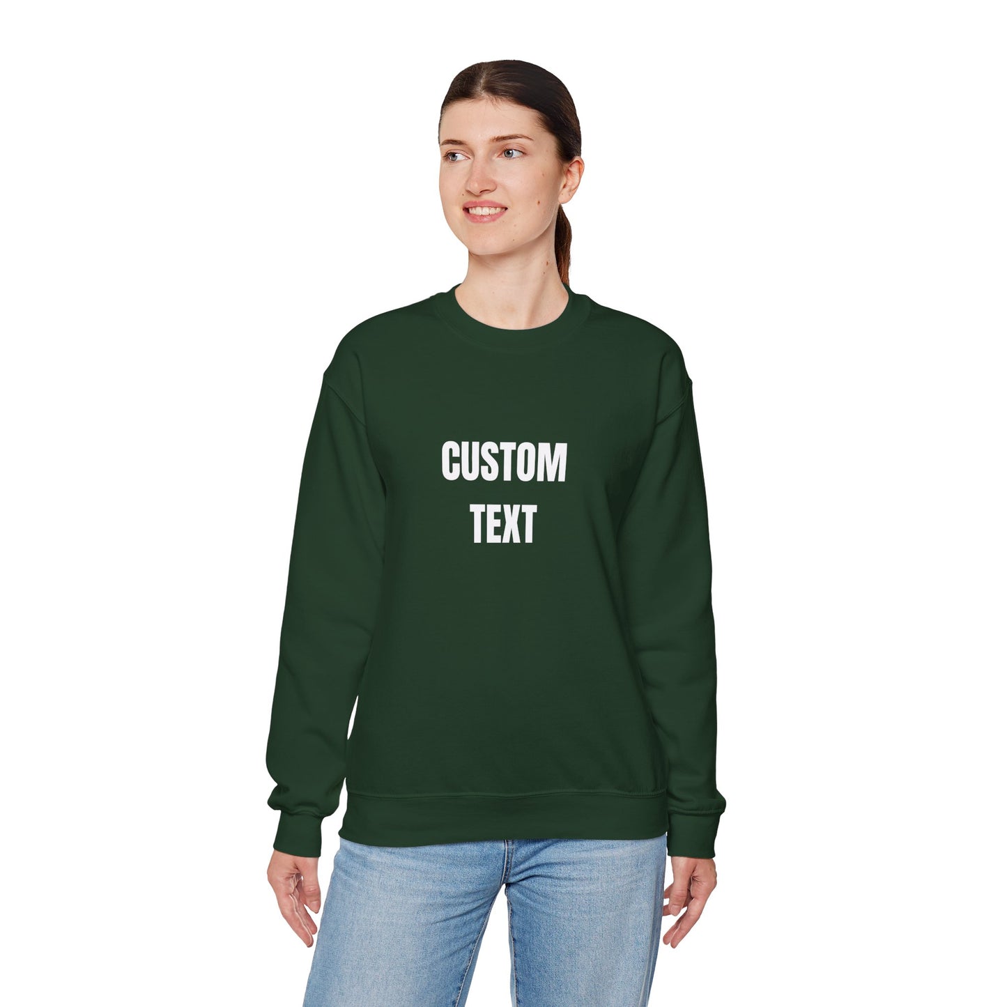 Custom Text Crewneck Sweatshirt – Personalized Unisex Pullover - 14682