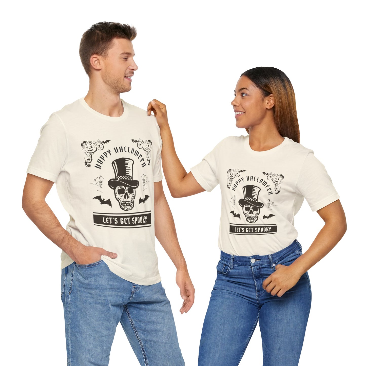 Happy Halloween, Let's Get Spooky - Unisex Jersey Short Sleeve Tee