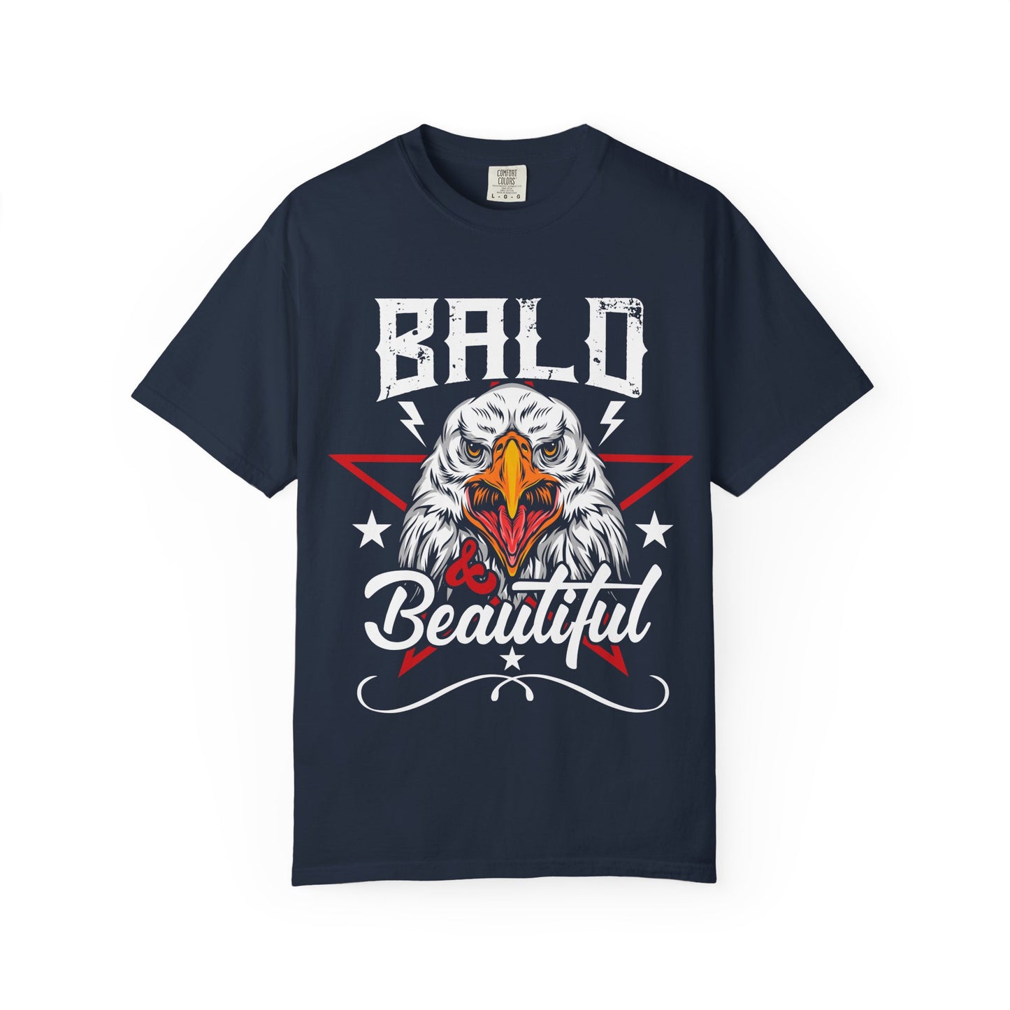 American Eagle, Bald is Beautiful T-Shirt, Unisex Garment-Dyed Tee - 13491