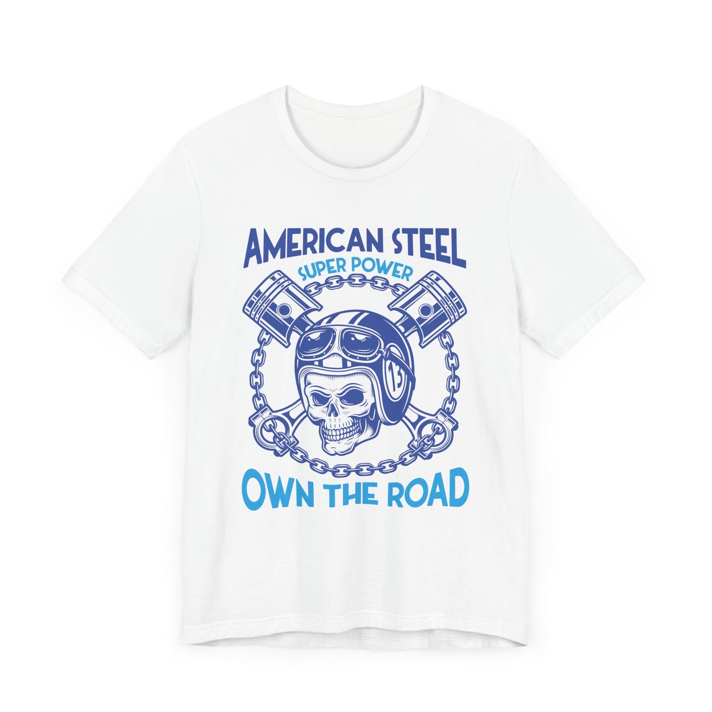 American Steel, Super Power On The Road - Unisex Jersey Short Sleeve Tee - 13557
