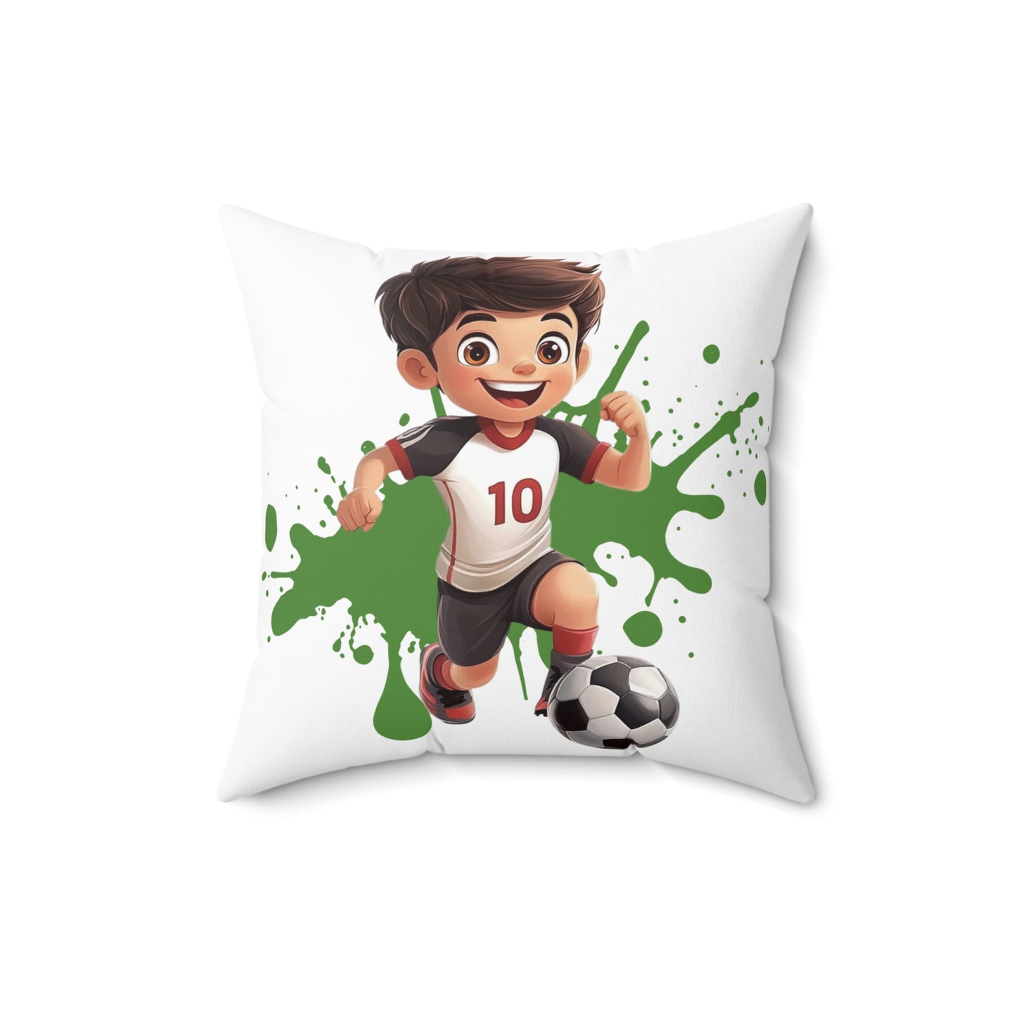 Kids: Soccer - Spun Polyester Square Pillow