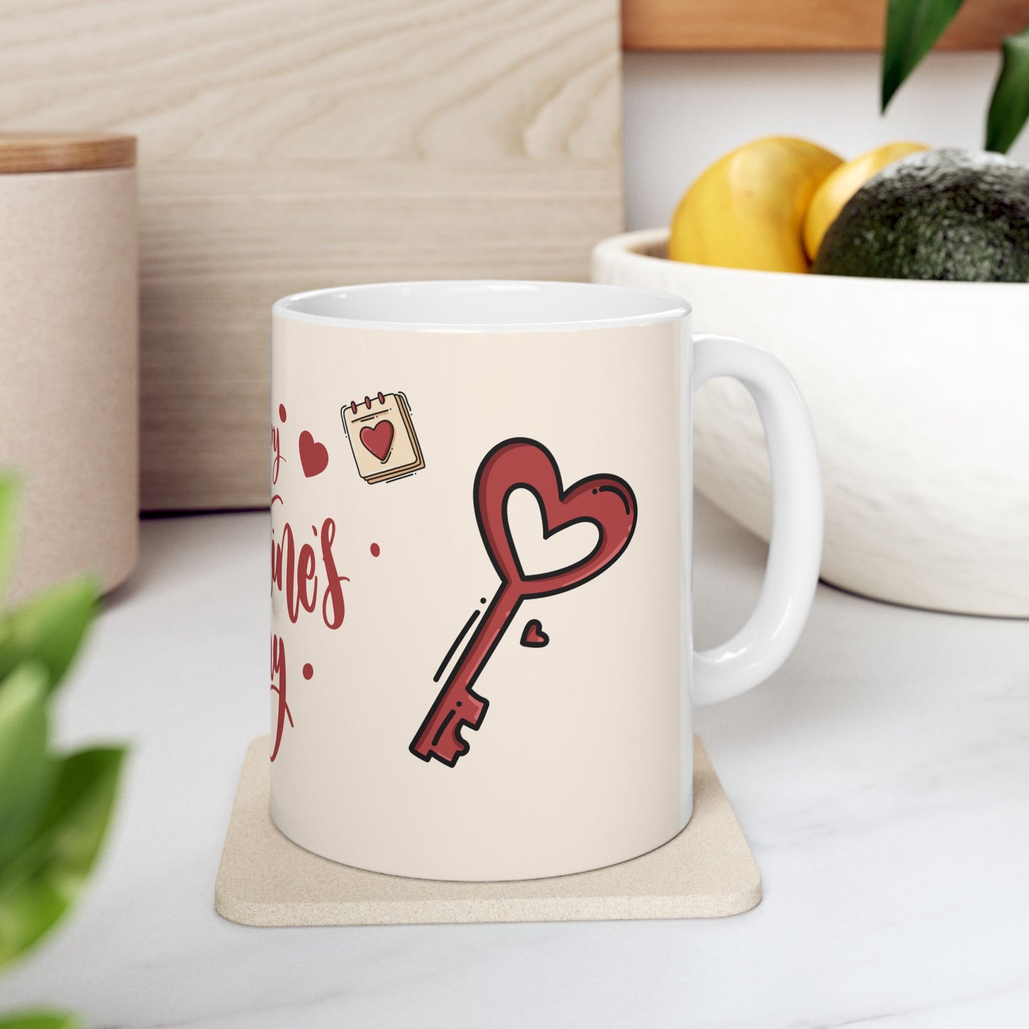 Happy Valentine's Day - Ceramic Mug, (11oz, 15oz) - 11016