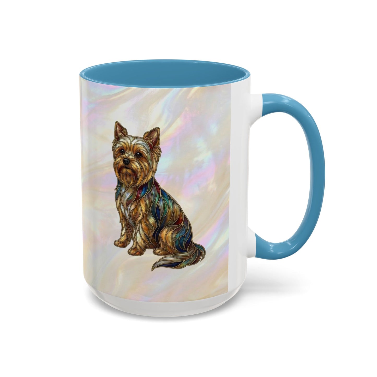 Yorkie Accent Coffee Mug – Stained Glass Design 11/15oz - 14653