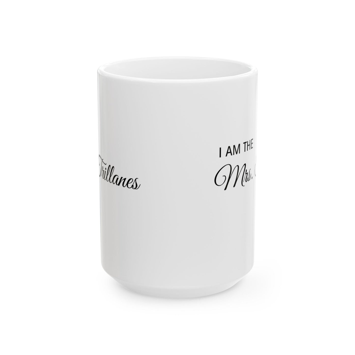 Personalized Ceramic Mug, Custom Coffee Cup, Gift for Wife, Mrs. Mug, Wedding Keepsake, Unique Bridal Shower Gift - 14213