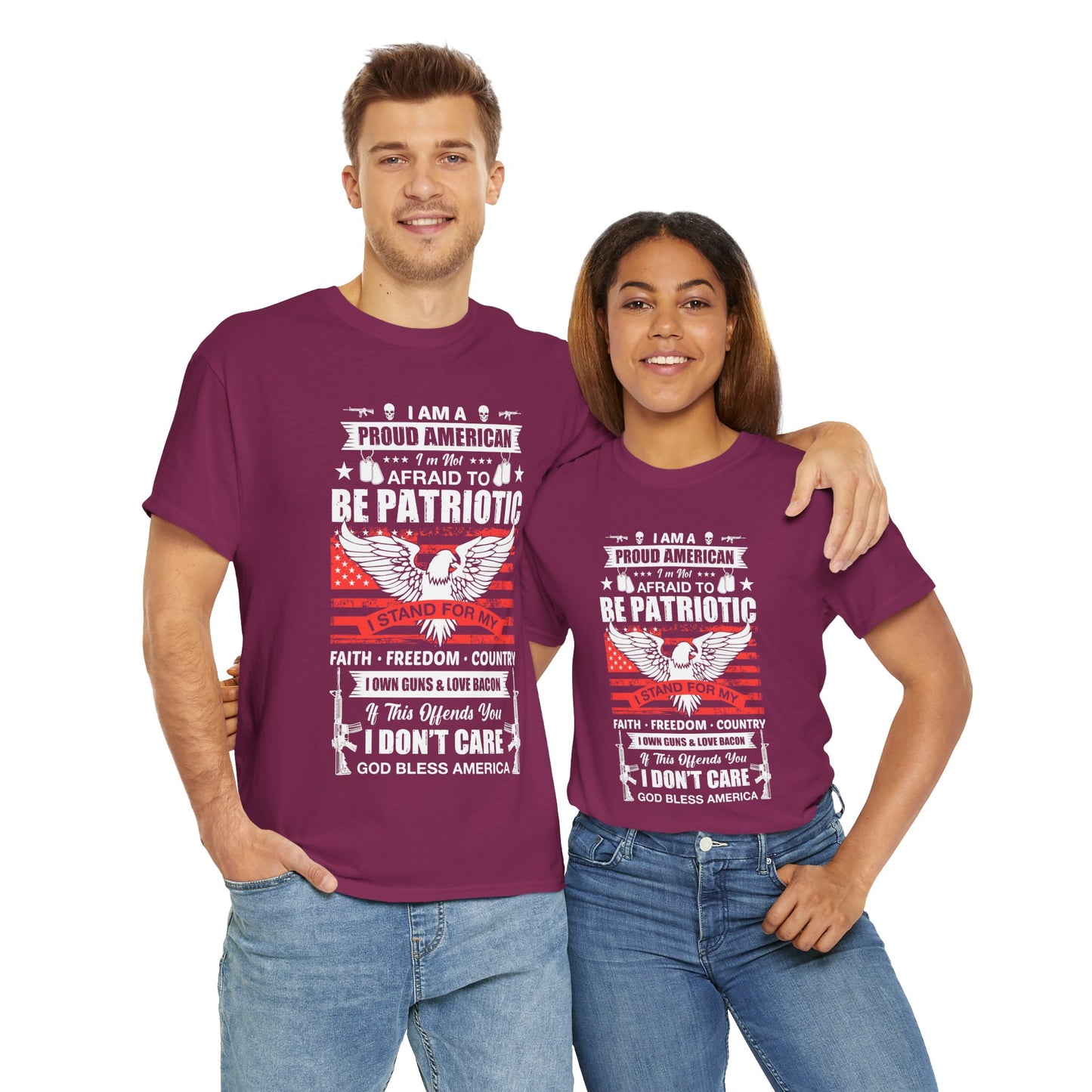 Unisex Patriotic Tee - Proud American T-Shirt, 4th of July Gift, Freedom Shirt, Memorial Day Apparel, Casual Wear - 13789