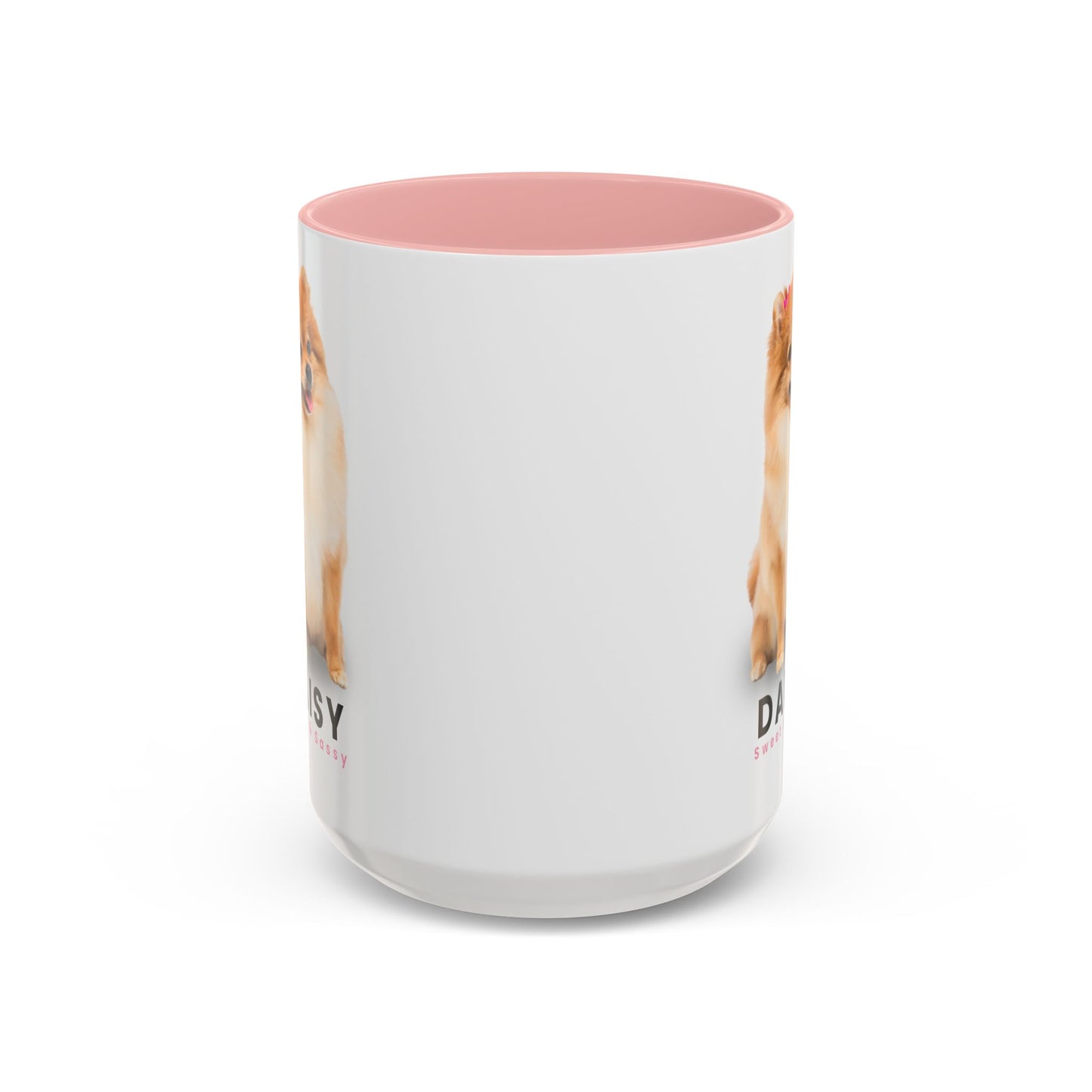 Personalized Pomeranian Mug – Custom Dog Name Photo Accent Coffee Cup | Gift for Dog Mom (11oz / 15oz) - 14828