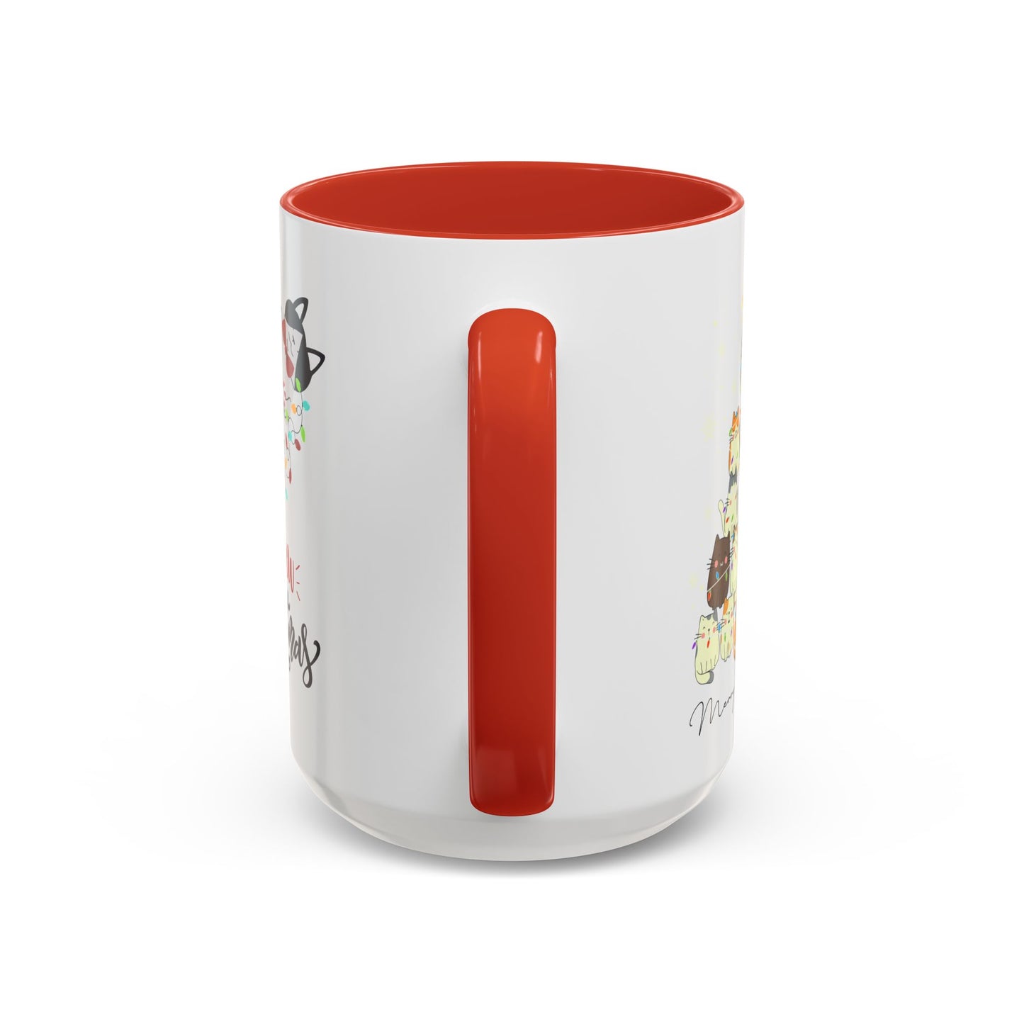 Meowy Christmas - Accent Coffee Mug (11, 15oz)