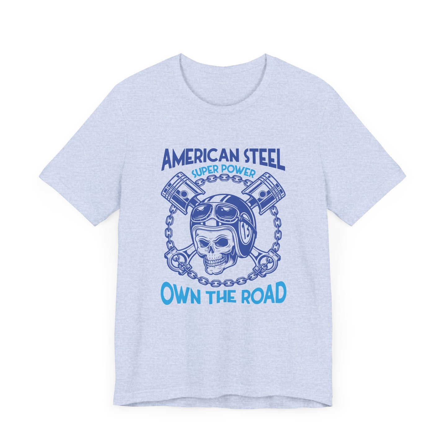 American Steel, Super Power On The Road - Unisex Jersey Short Sleeve Tee