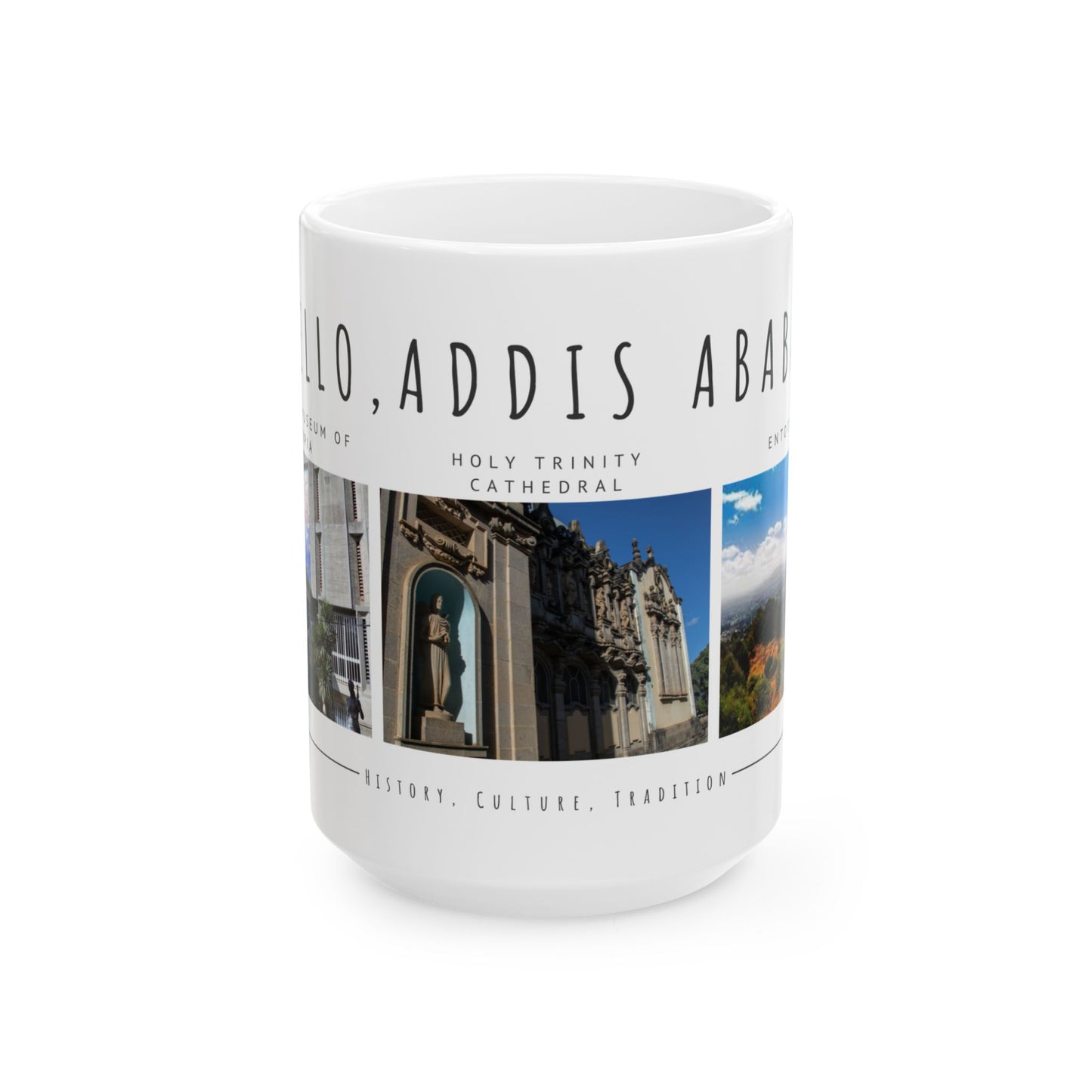 Hello, Addis Ababa! Ceramic Mug - 11oz & 15oz | Gift for Travelers & Culture Enthusiasts - 12177