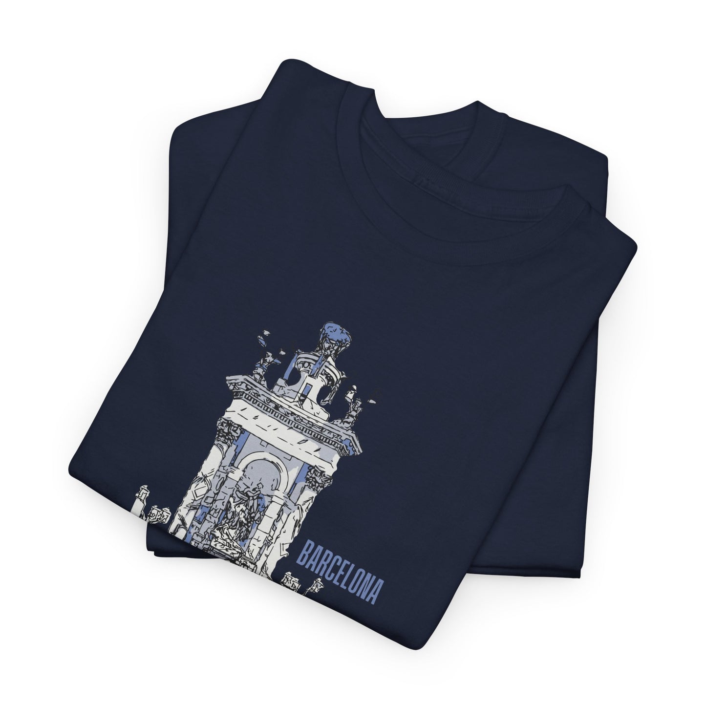 Barcelona Graphic Unisex Heavy Cotton Tee - Casual Travel Style - 12047