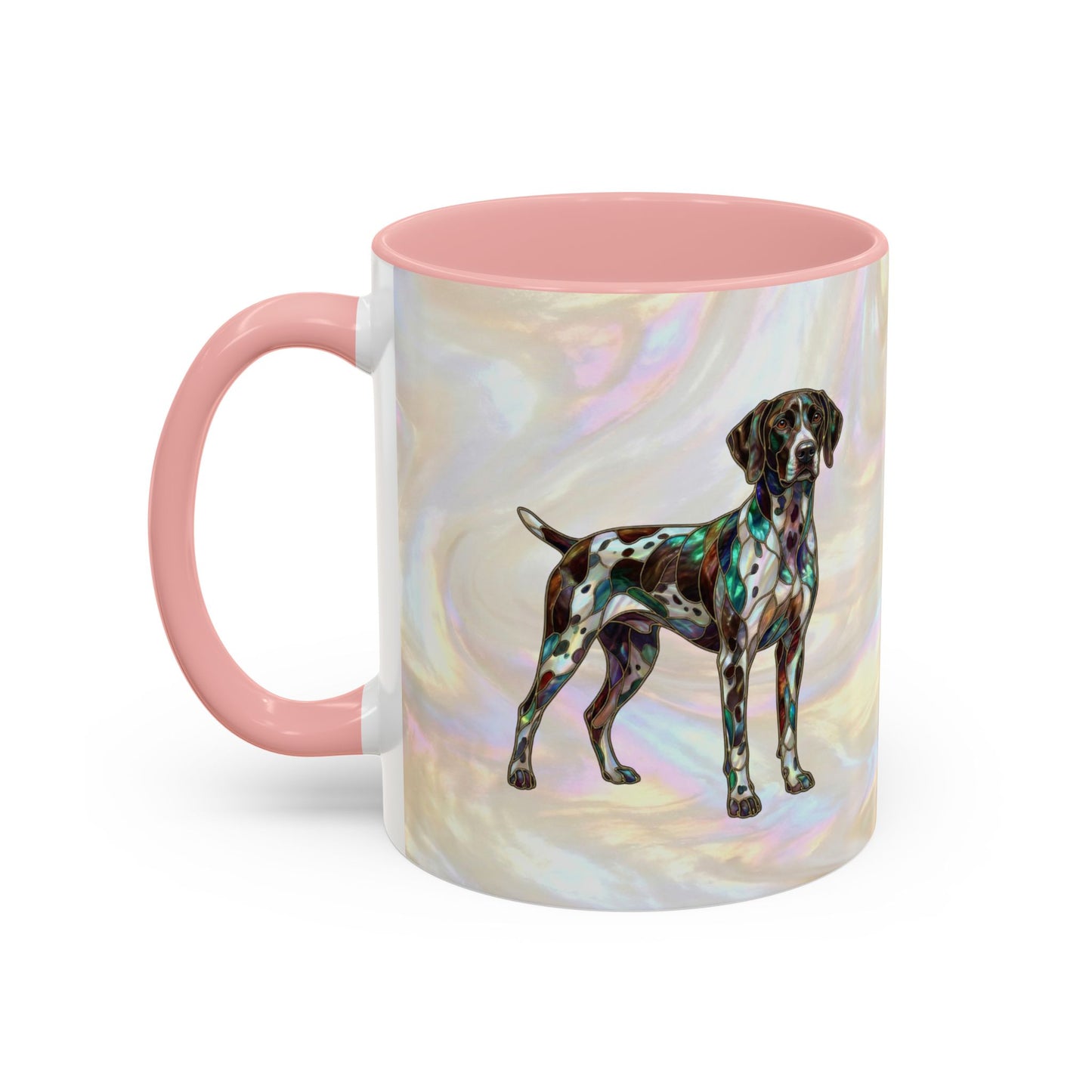 German Shorthaired Pointer Accent Coffee Mug — Stained Glass Design (11/15oz) - 14634