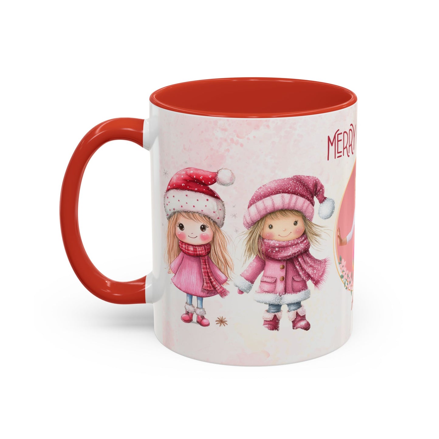 Amelia, Christmas Girl, Customizable - Accent Coffee Mug (11, 15oz) - 10144