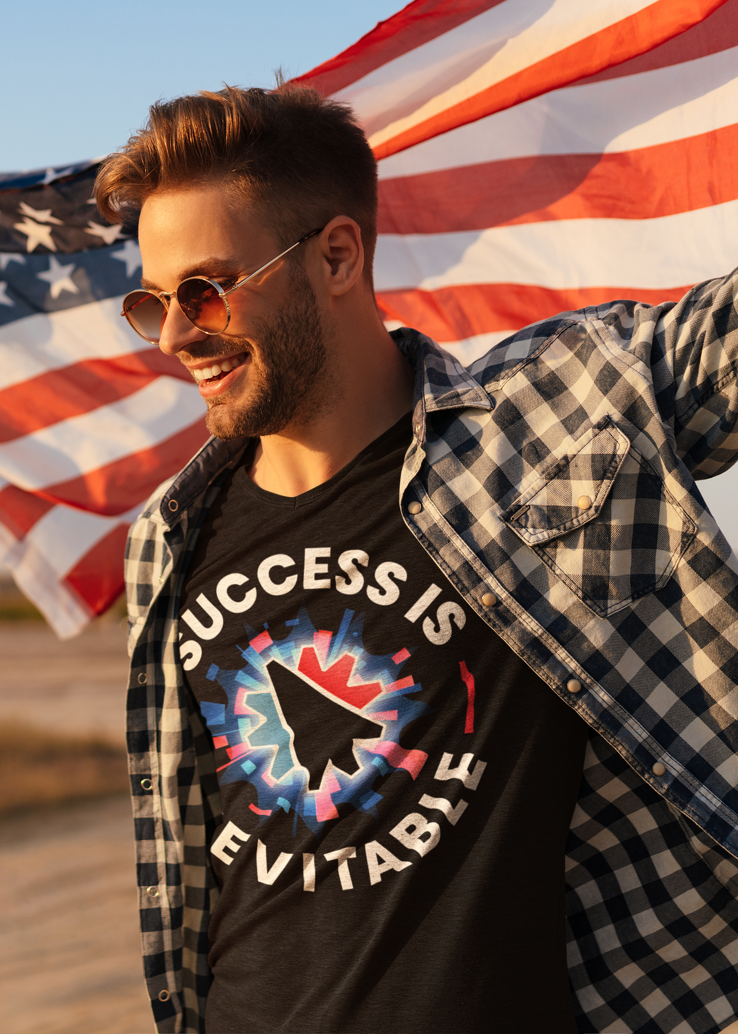Success Is Inevitable T-Shirt – Motivational Graphic Tee with Cursor Design - 14884