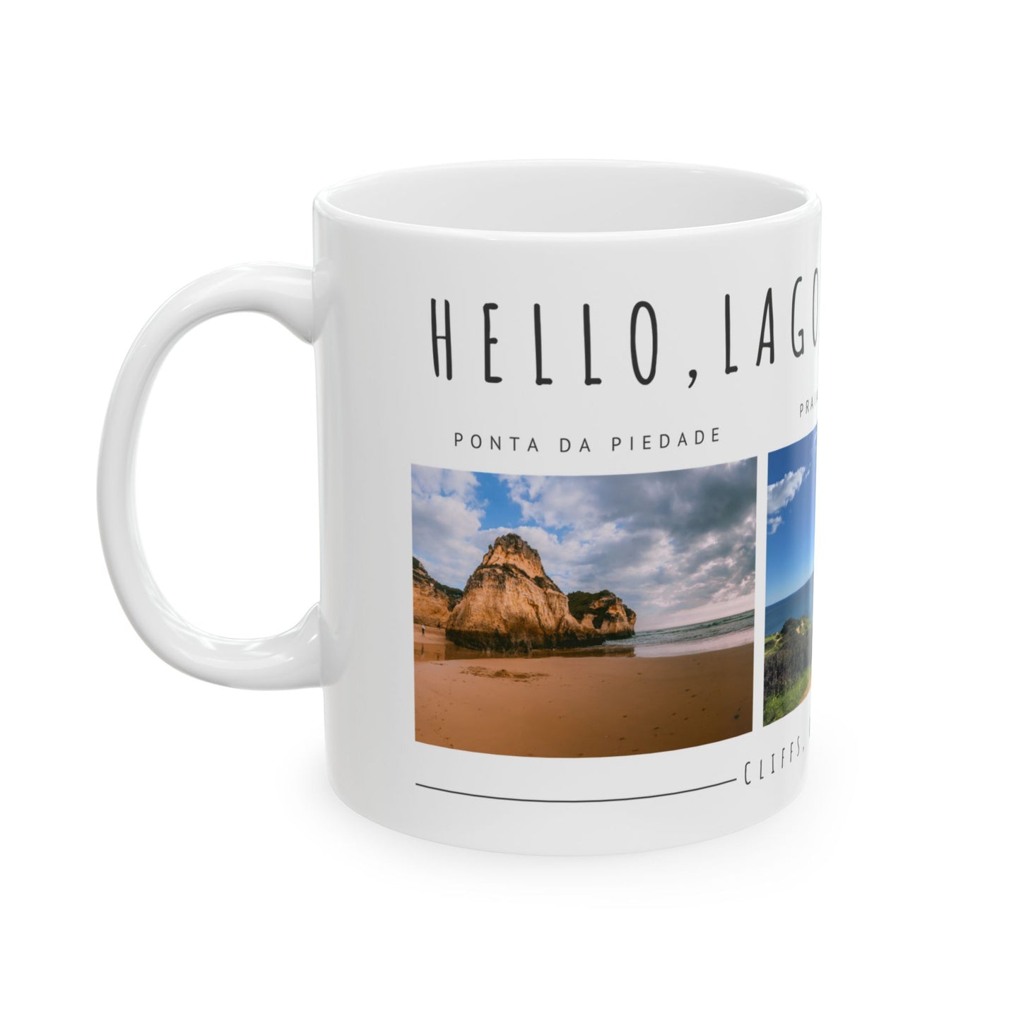 Hello, Lagos, Portugal Scenic Ceramic Mug - Perfect for Coffee Lovers - 12100