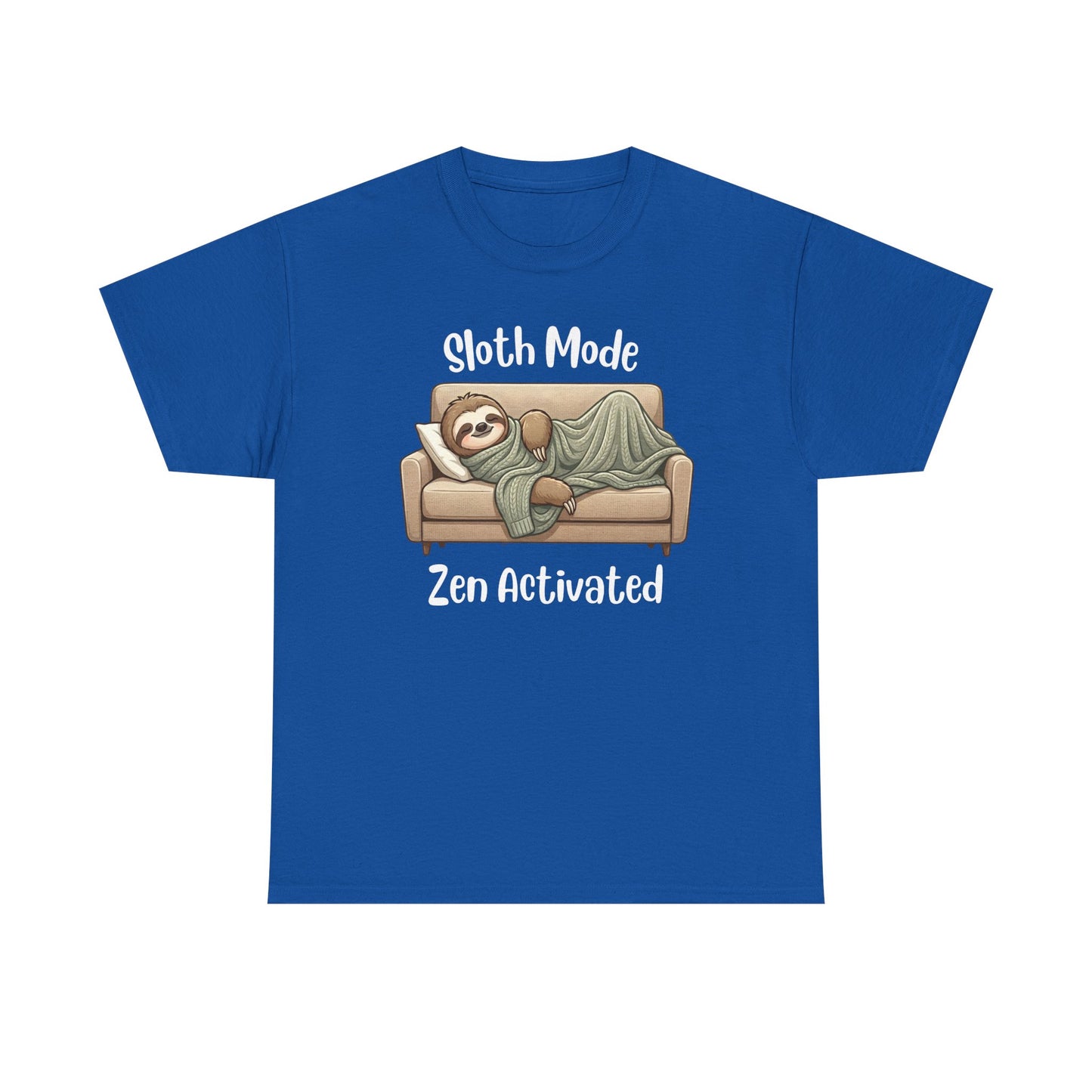Funny Sloth T-Shirt – “Sloth Mode, Zen Activated” Cute Relaxing Tee - 14844