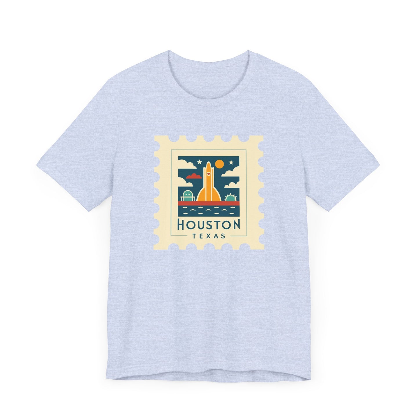 Houston Texas Retro Stamp Unisex Tee - Graphic T-Shirt for Casual Wear - 12143
