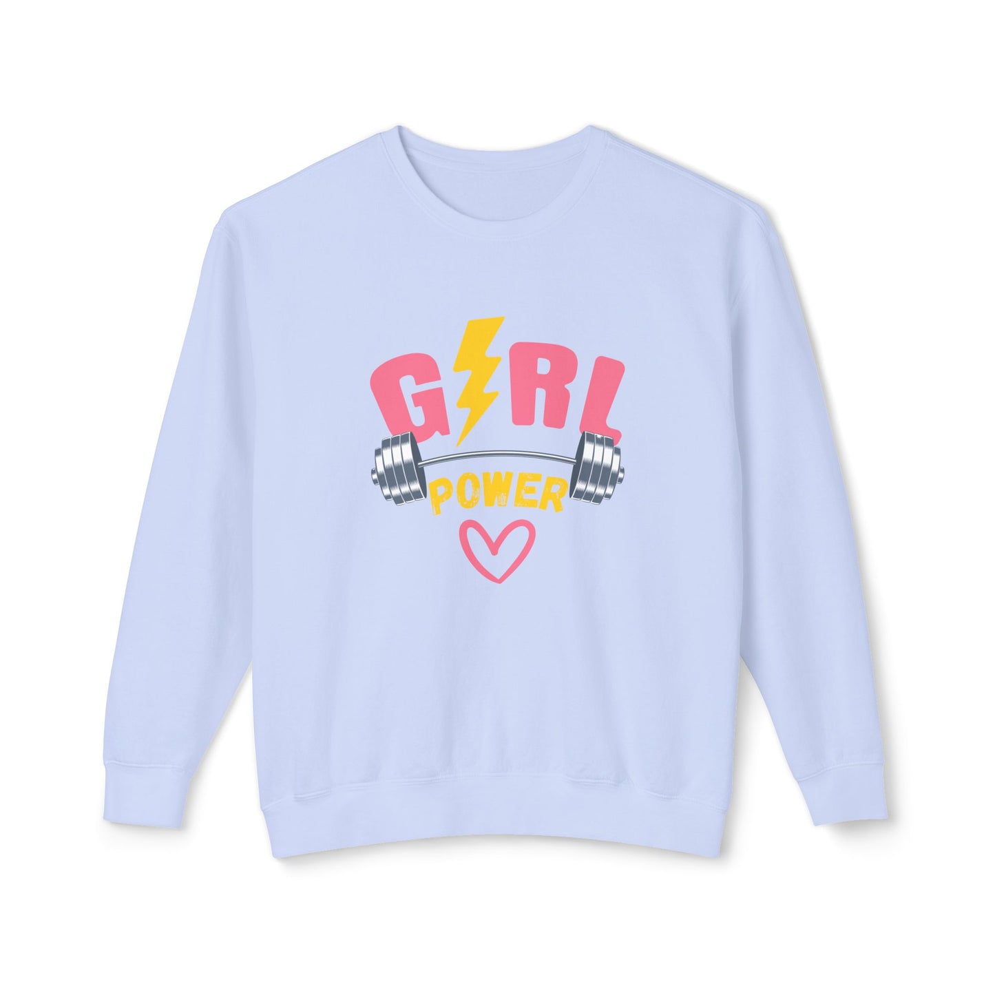 Gym, Girl Power - Unisex Lightweight Crewneck Sweatshirt - 11200