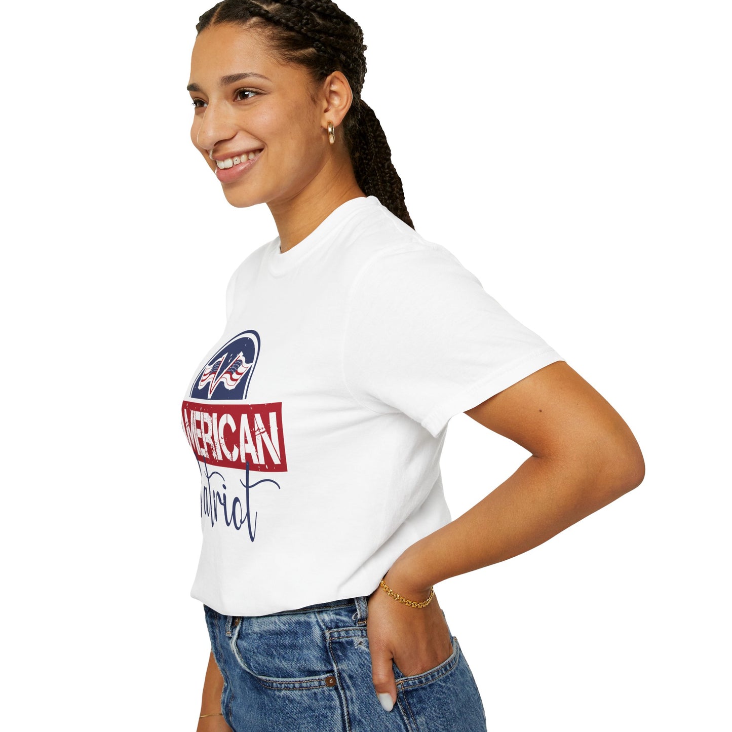 American Patriot Garment-Dyed T-Shirt, USA Pride Tee, 4th of July Shirt, Americana Apparel, Unisex Casual Wear - 13813