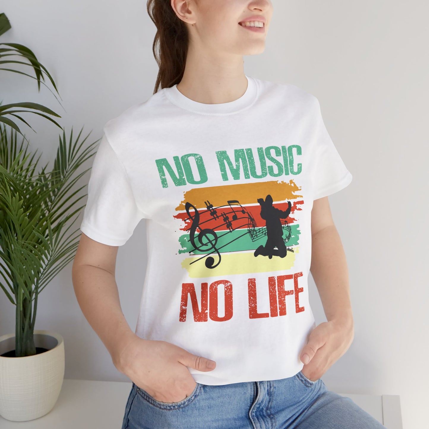 No Music No Life - Unisex Jersey Short Sleeve Tee