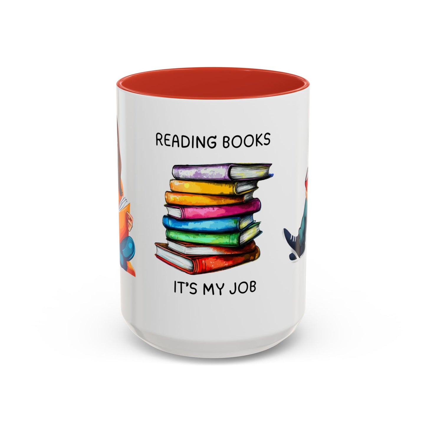 Reading Books, It's My Job - Accent Coffee Mug (11, 15oz) - 10690