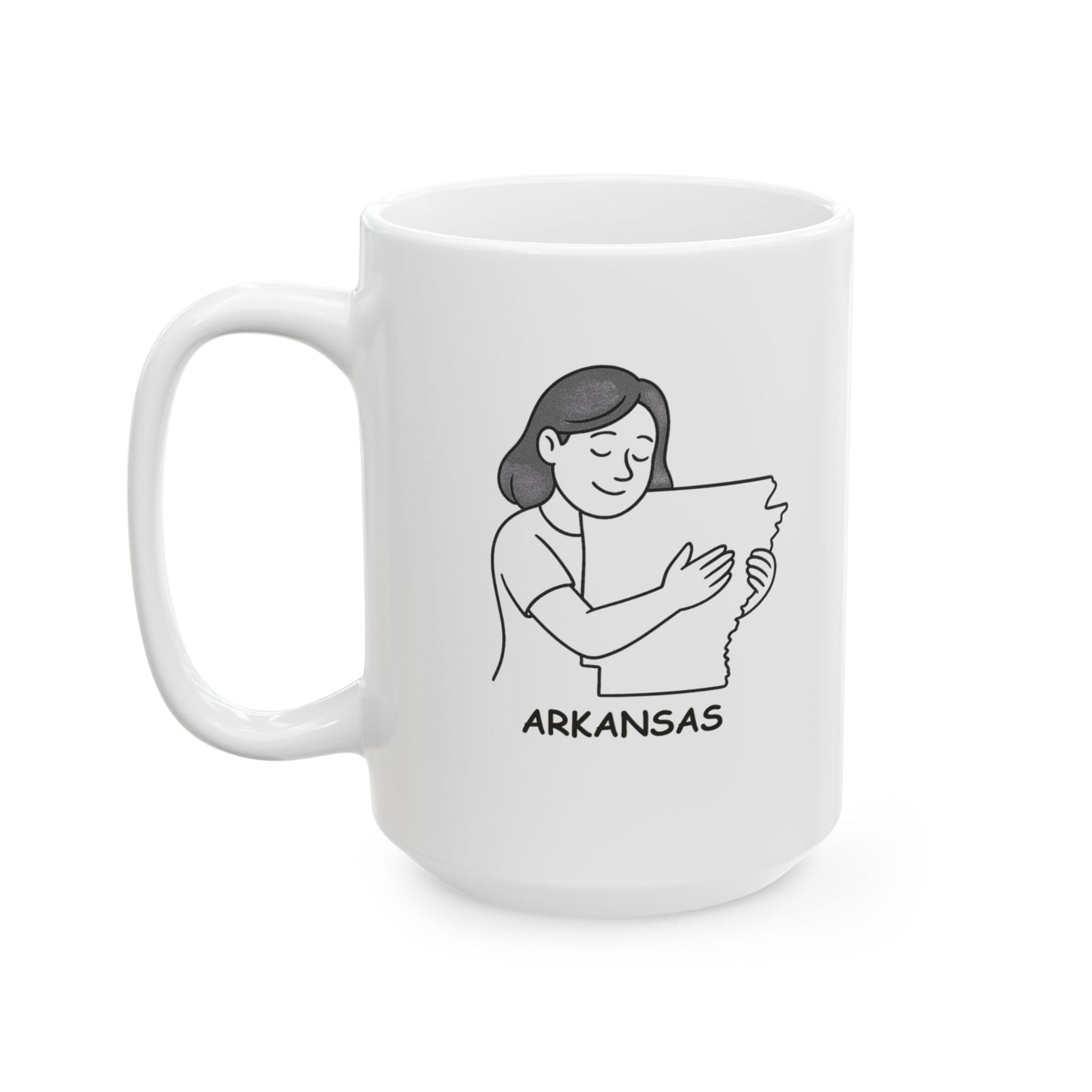 "In Arkansas, ‘home’ isn’t just a place—it’s a feeling." Ceramic Mug - 13364
