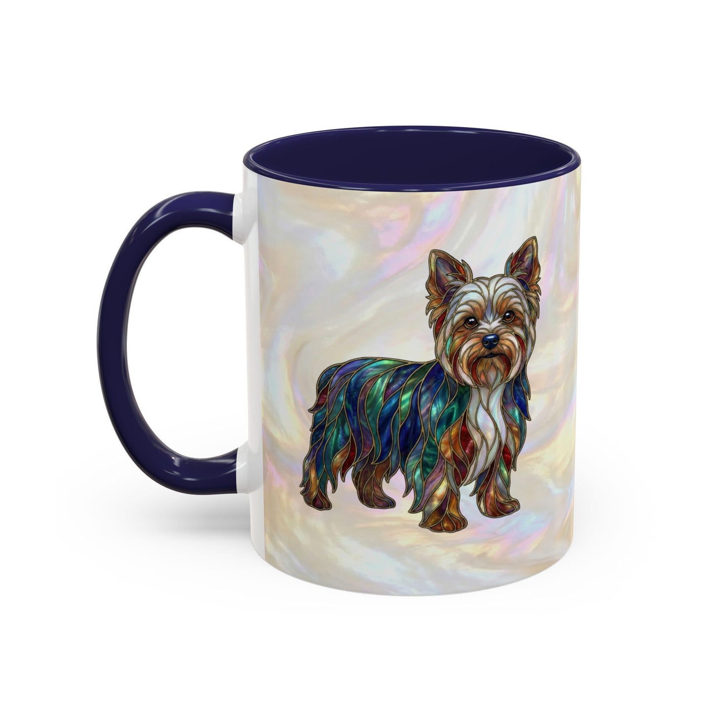 Yorkie Accent Coffee Mug – Stained Glass Design 11/15oz - 14653