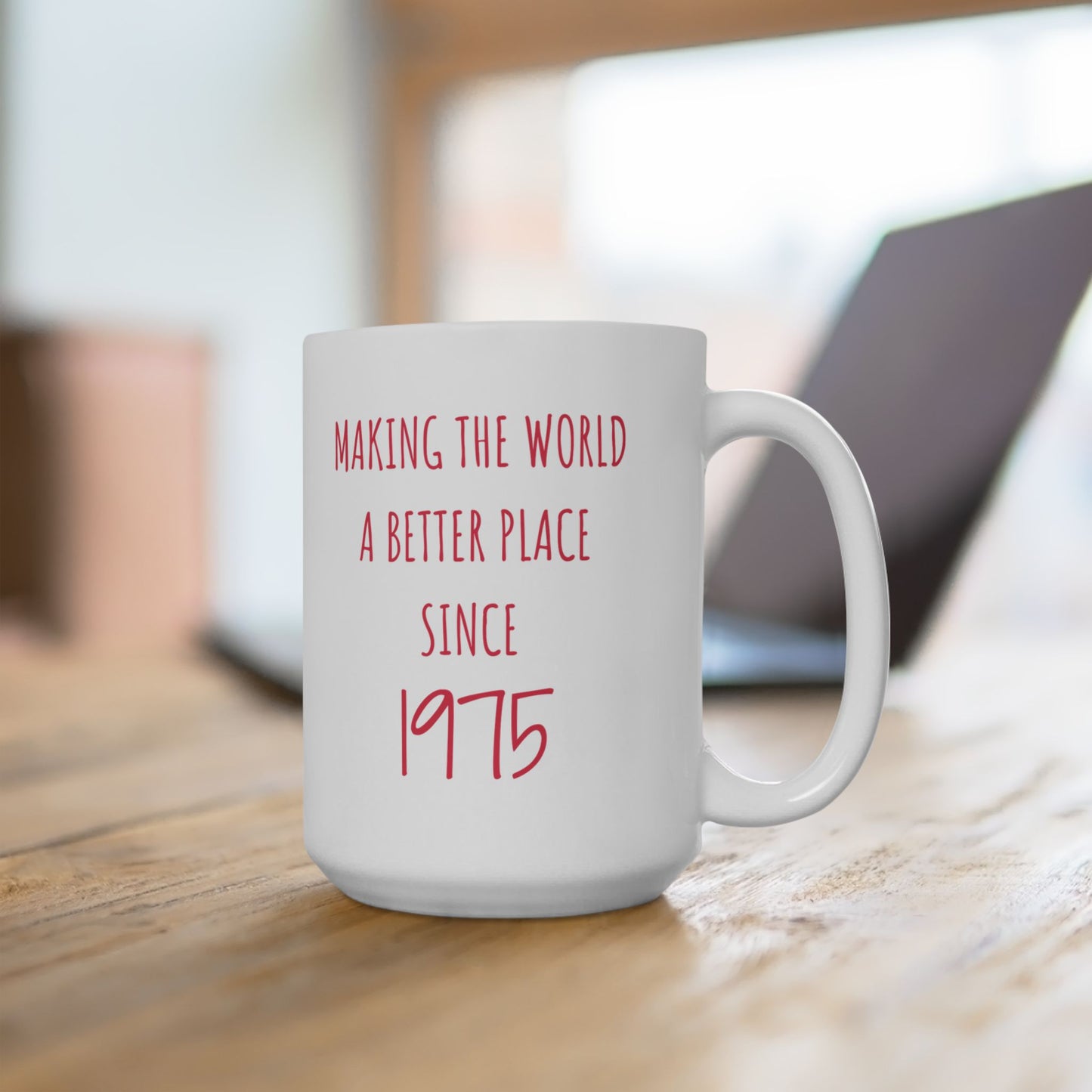 Happy Birthday Ceramic Mug, August Born, Birh Flower Gladiolus, 11oz & 15oz Sizes - 14211