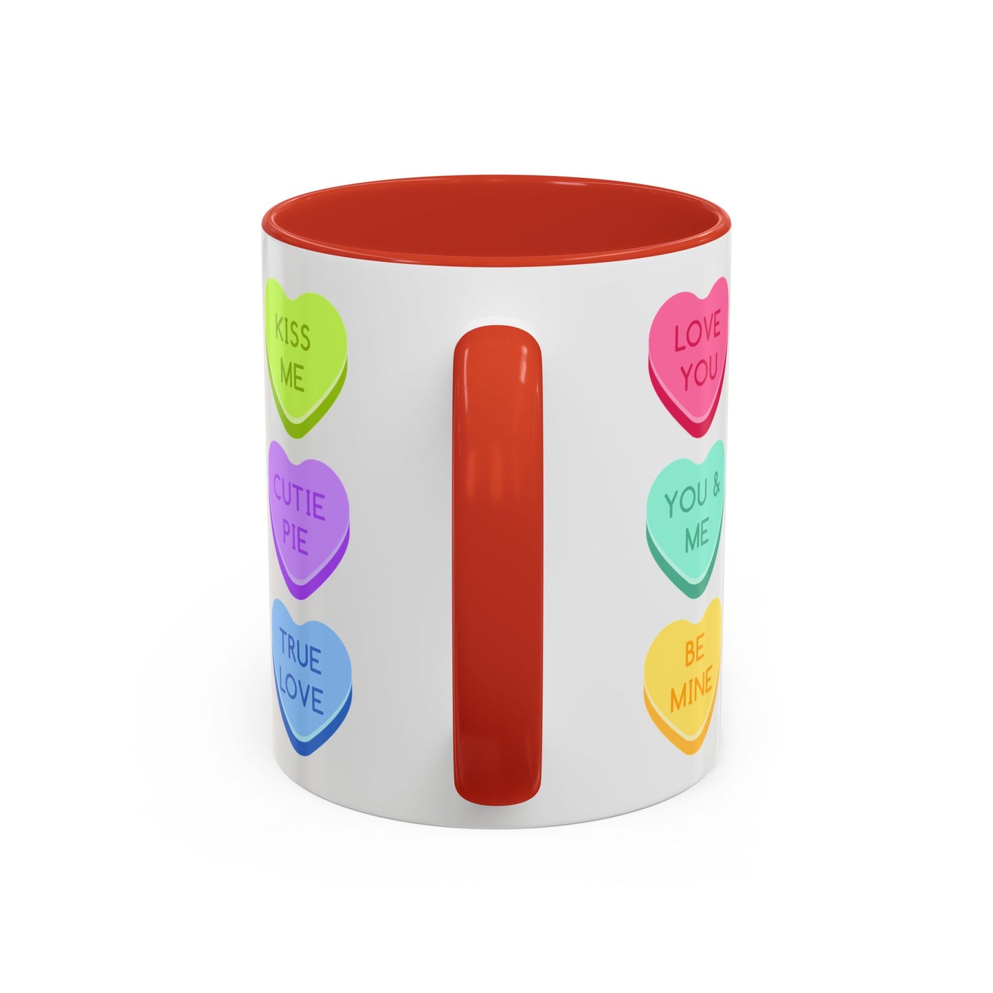 Love You, Kiss Me - Accent Coffee Mug (11, 15oz) - 11541