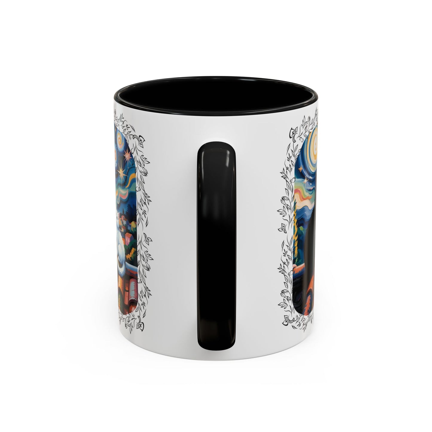 Starry Night Cats Coffee Mug – Van Gogh Inspired Cat Art | Cat Lovers Gift (11oz / 15oz) - 14758