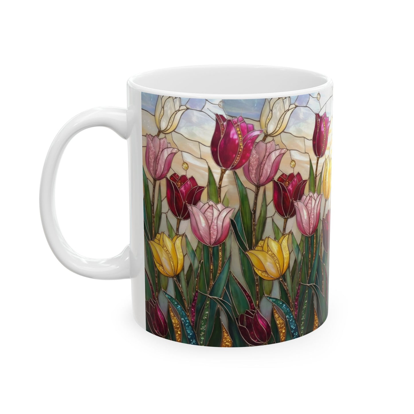 Stained Glass Tulip Ceramic Mug (11oz & 15oz) - 14517