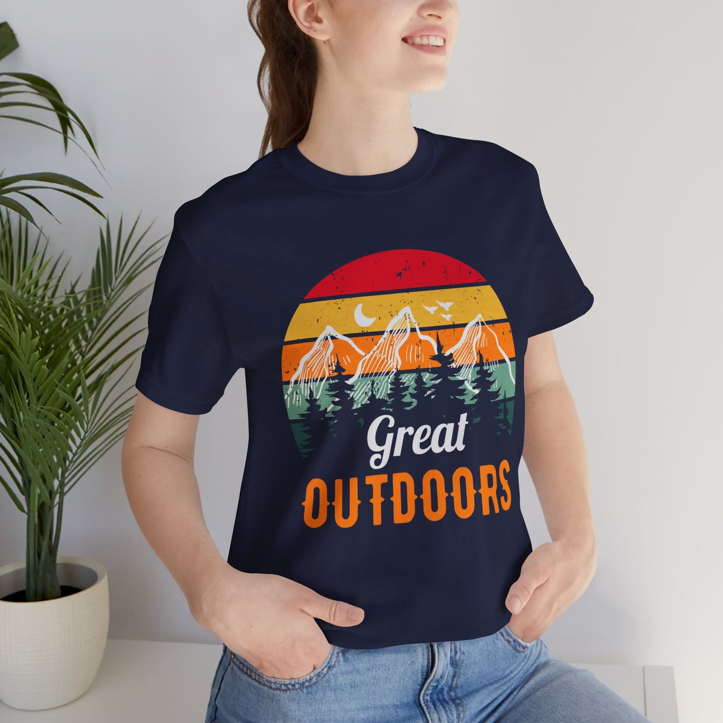 Camping: Great Outdoors - Unisex Jersey Short Sleeve Tee