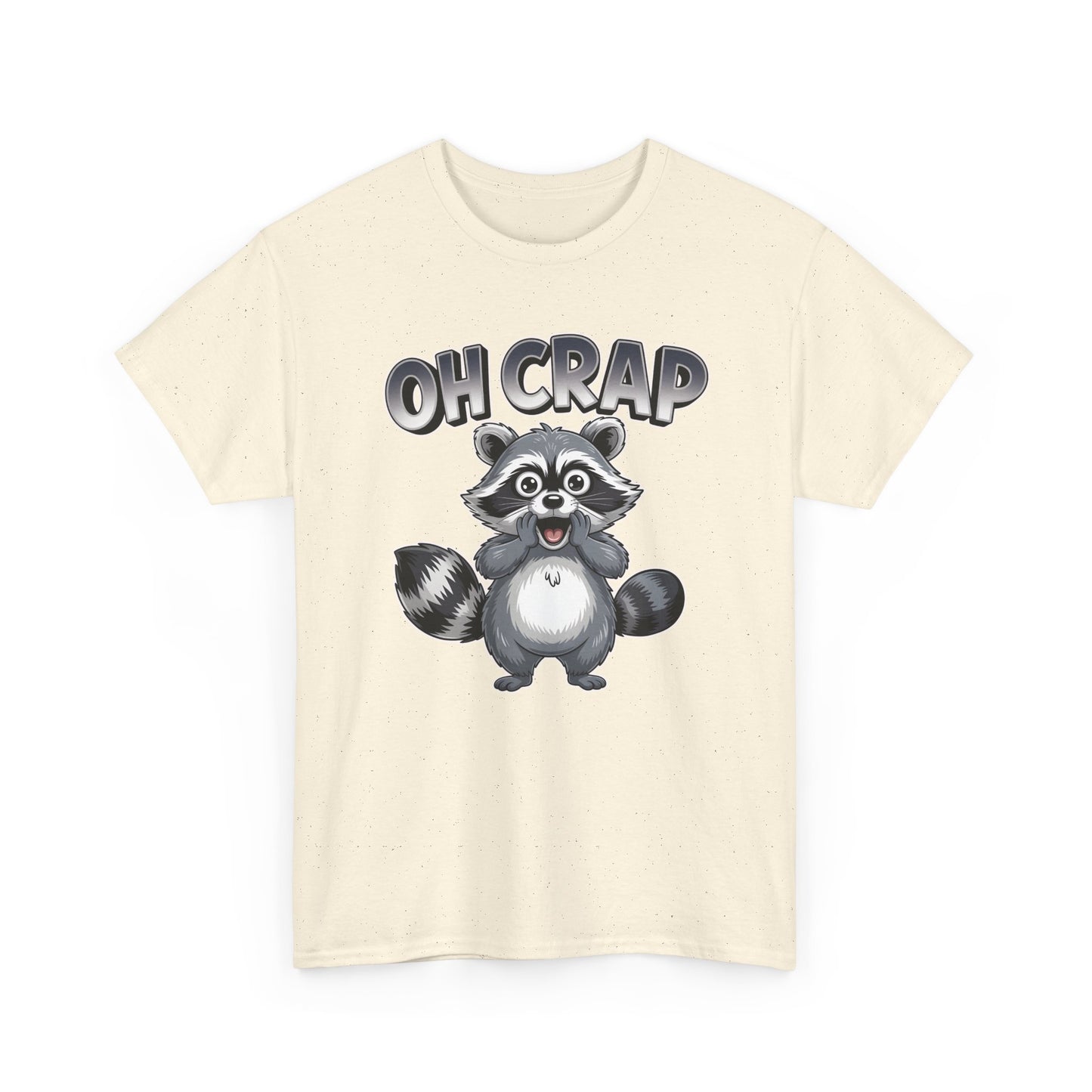 Funny Raccoon T-Shirt – “Oh Crap” Cute Meme Reaction Animal Tee Gift - 14855