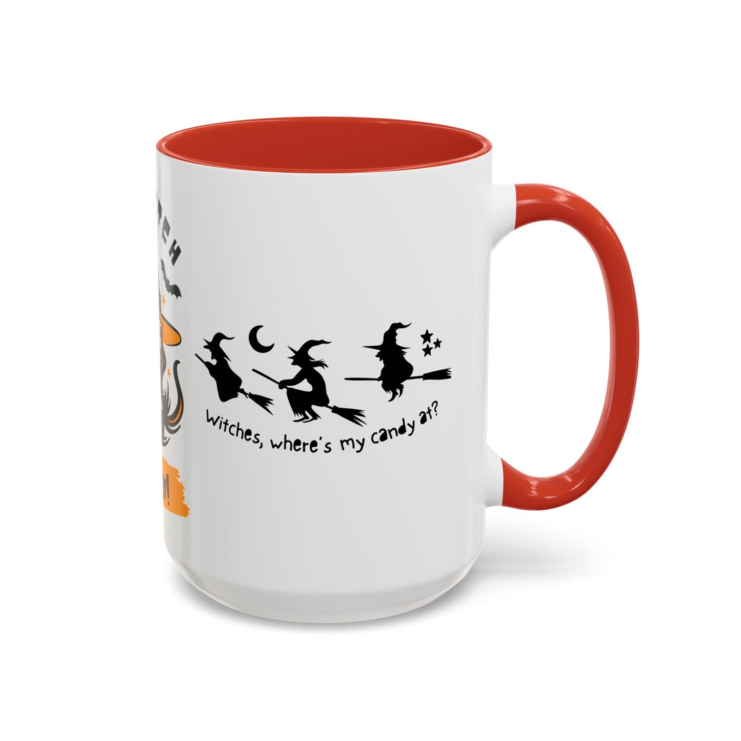 Bad Witch Energy - Accent Coffee Mug (11, 15oz) | 11 oz,11oz,15 oz,15oz,accent mug,Coffee Mugs,Halloween,Home & Living,Kitchen,Mugs,Spring Essentials,two tone,White base