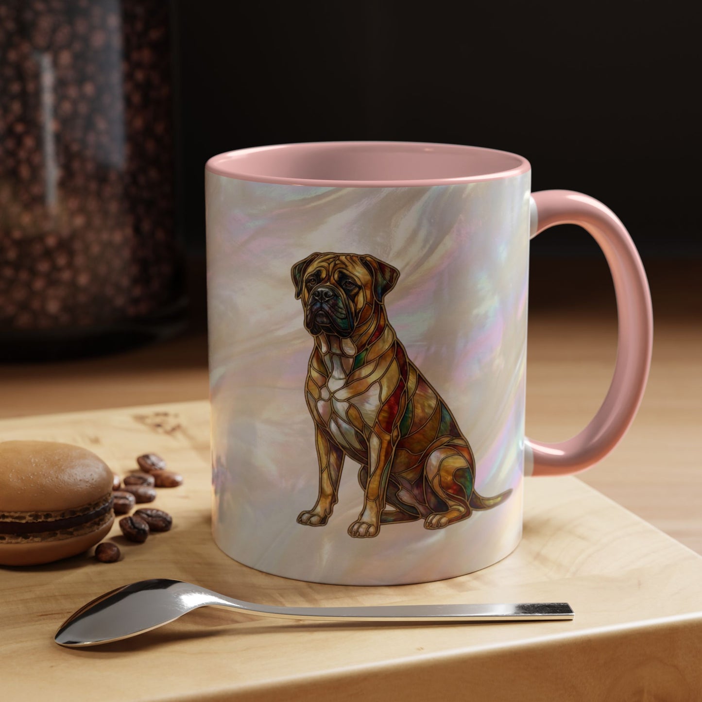 Bull Mastiff Accent Coffee Mug -Stained Glass Style (11/15oz) 14622