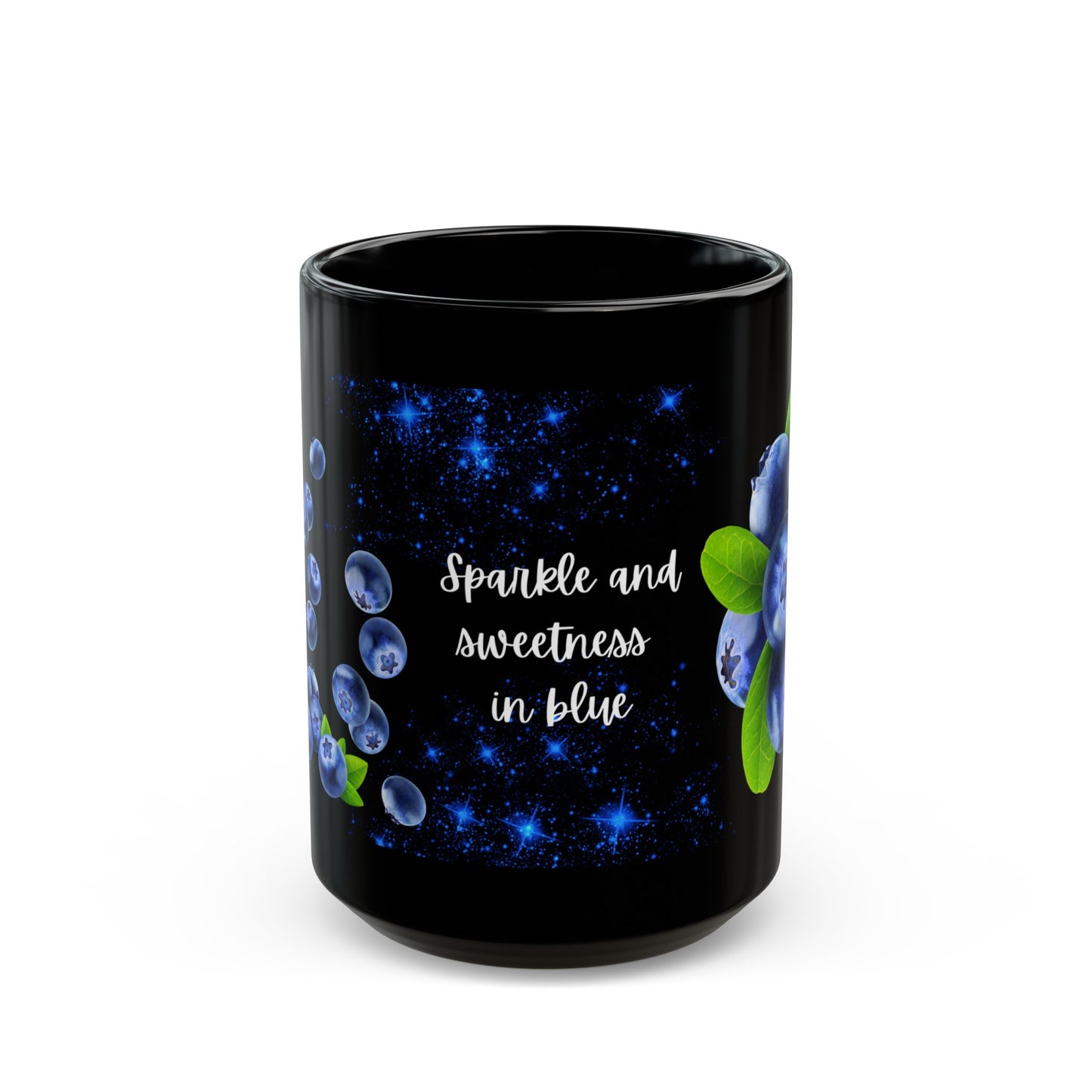 Sparkle & Sweetness in Blue - Black Mug (11oz, 15oz)