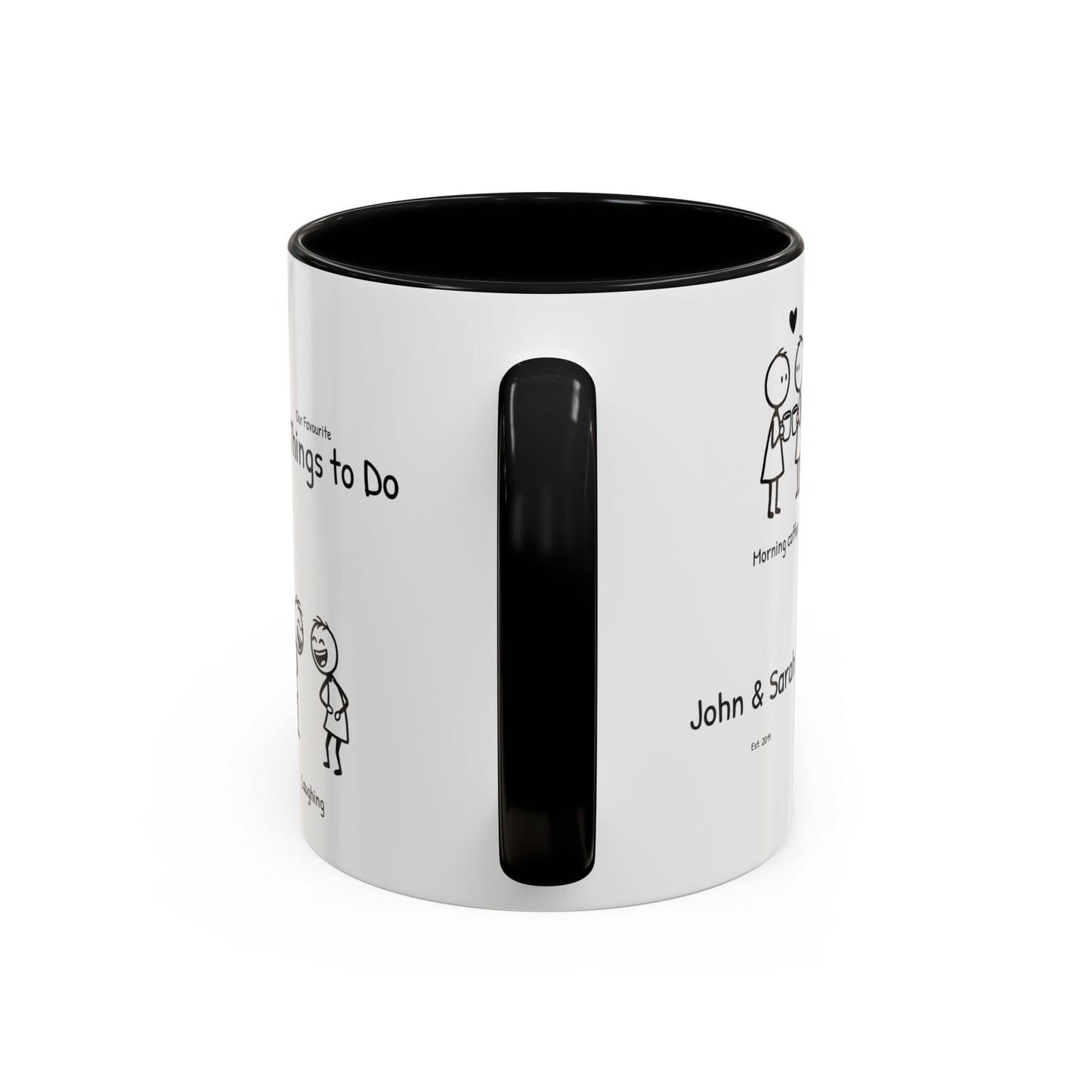 Our Favorite Things to Do Valentine’s Mug – Cozy Couples Illustrated Accent Coffee Mug - 14705