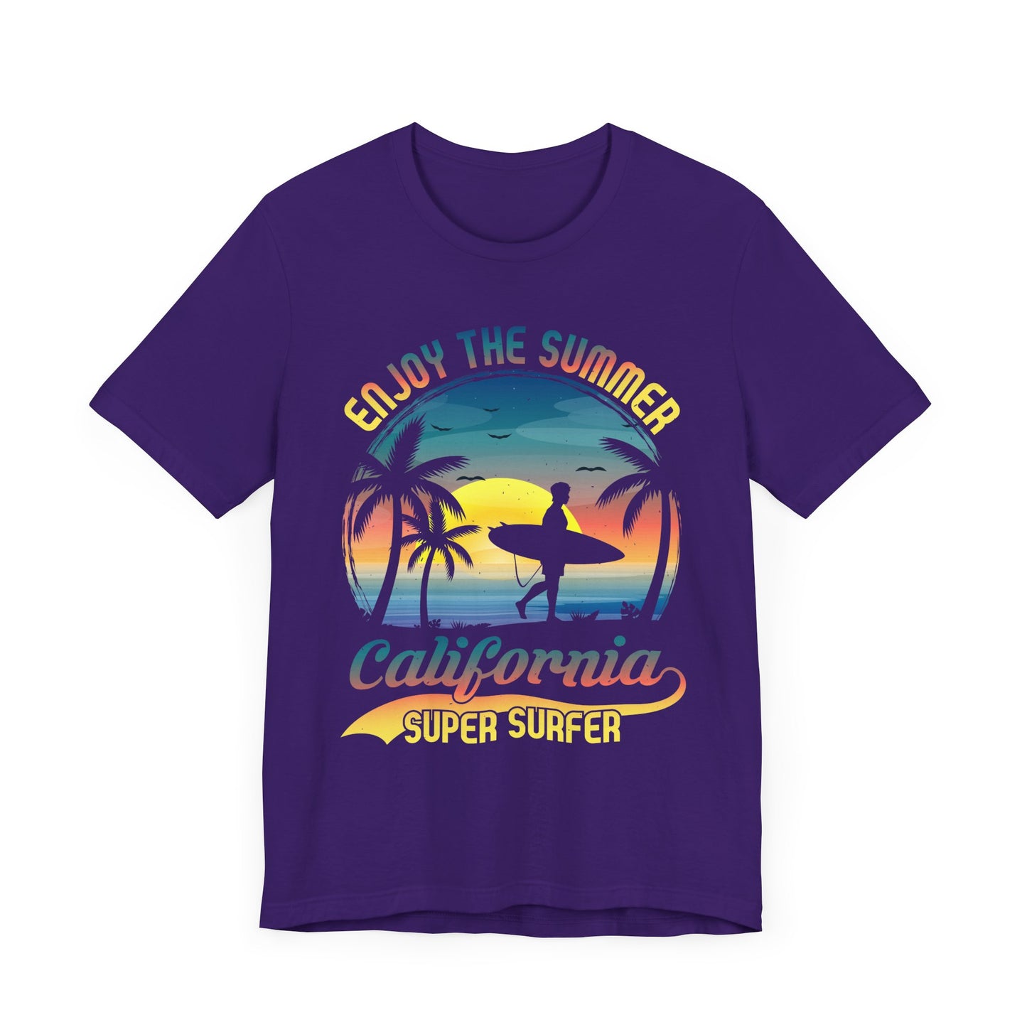 Enjoy The Summer California, Super Surfer - Unisex Jersey Short Sleeve Tee - 13244
