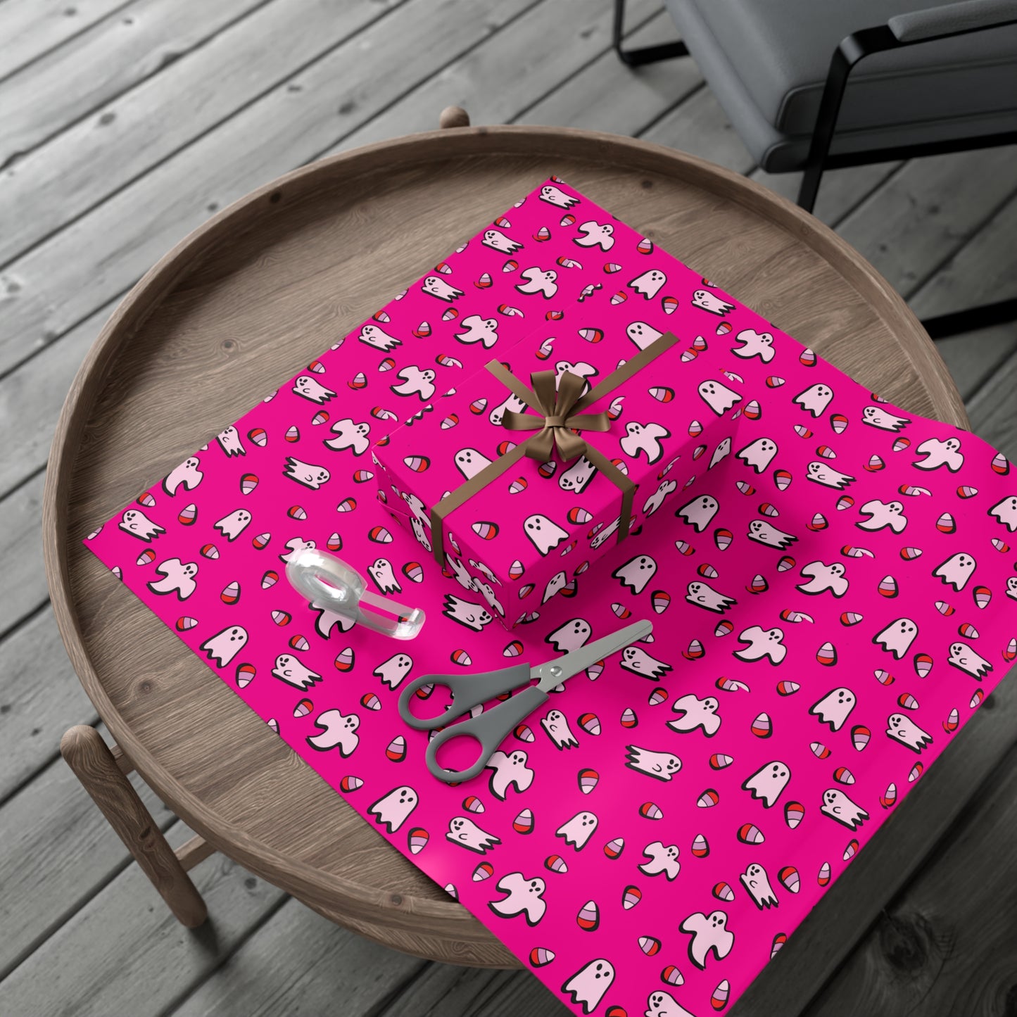 Pink Ghost - Gift Wrap Papers - 13849
