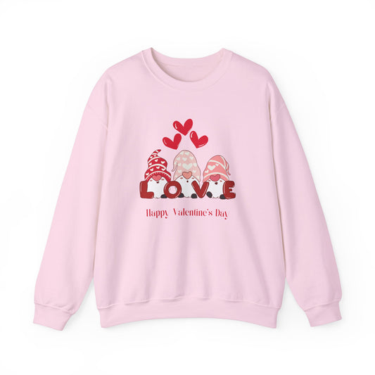 Gnomes, Love, Happy Valentine's Day - Unisex Heavy Blend™ Crewneck Sweatshirt - 11350