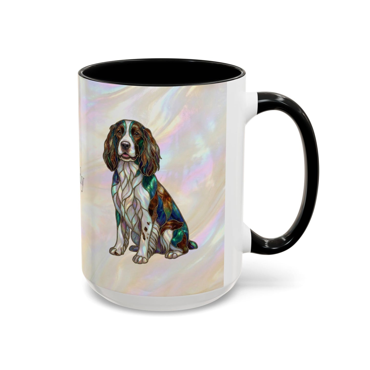 Springer Spaniel Accent Coffee Mug – Stained Glass Design 11/15oz - 14648