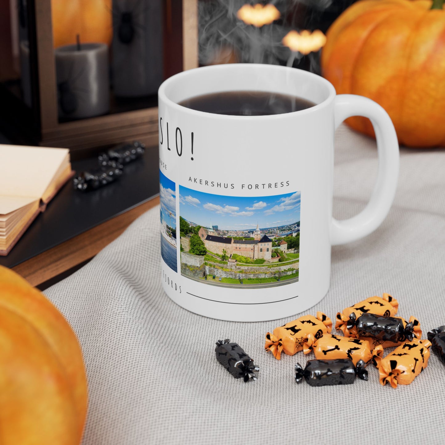 Hello Oslo Ceramic Mug - Perfect Gift for Travelers and Coffee Lovers - 11oz & 15oz - 12096