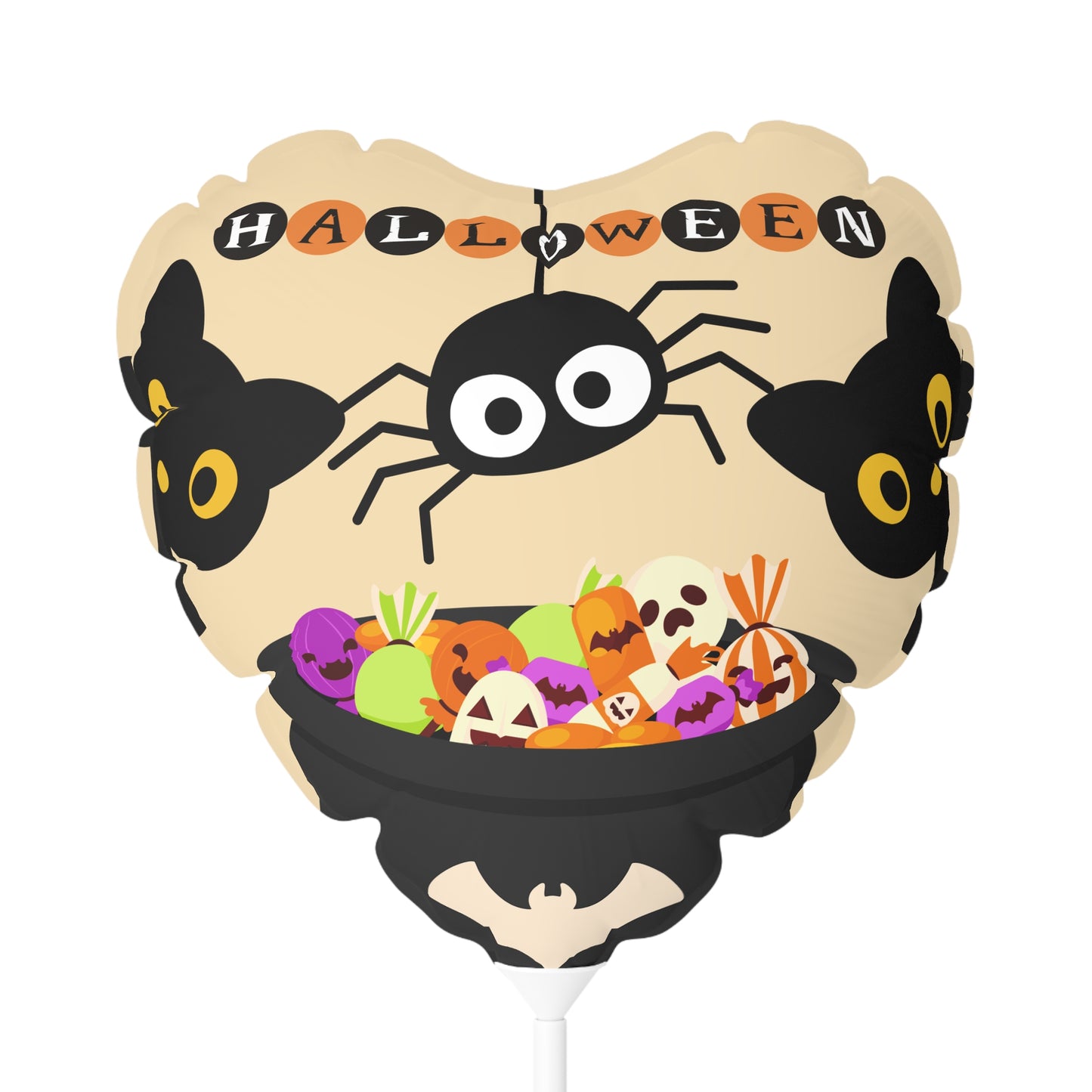 Halloween Spider - Balloon (Round and Heart-shaped), 11"