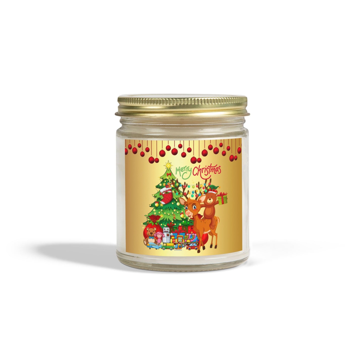 Merry Christmas - Scented Candles, Coconut Apricot Wax (4oz, 9oz)